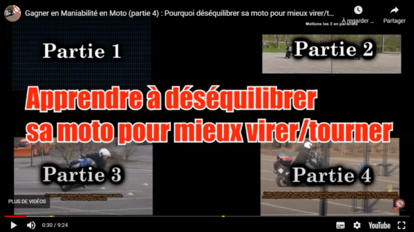 Nouvelle vidéo en ligne « Gagner en maniabilité en moto (partie 4) »